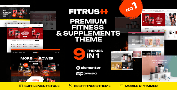 Fitrush - Fitness and Health Supplements WordPress Theme